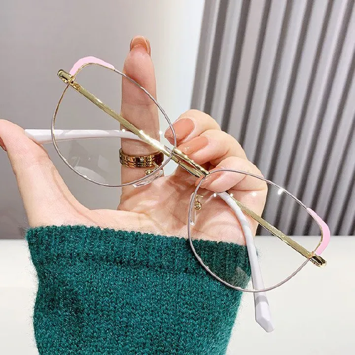 New Fashion Cat Eye Eyeglasses Frames Multi Color Photochromic Glasses Ladies Glasses