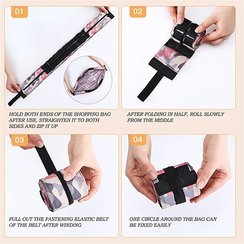 Portable Foldable Shopping Bag Large Capacity Multipurpose Storage Bag Sports Travel Shoulder Bag