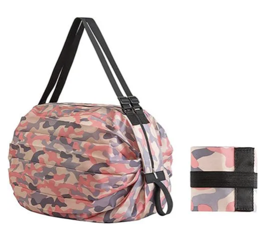 Portable Foldable Shopping Bag Large Capacity Multipurpose Storage Bag Sports Travel Shoulder Bag