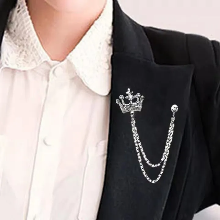 1pc Fashionable Gentleman's Tassel Brooch for Woman and Man, Suit, Shirt, Flap Pin, Retro Wedding Dinner Jewelry Accessories