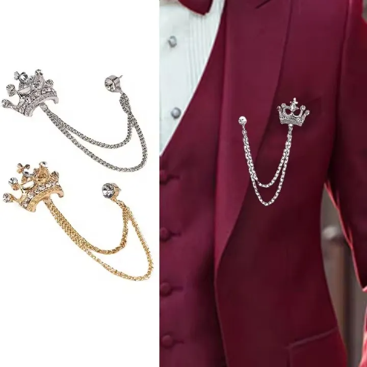 1pc Fashionable Gentleman's Tassel Brooch for Woman and Man, Suit, Shirt, Flap Pin, Retro Wedding Dinner Jewelry Accessories