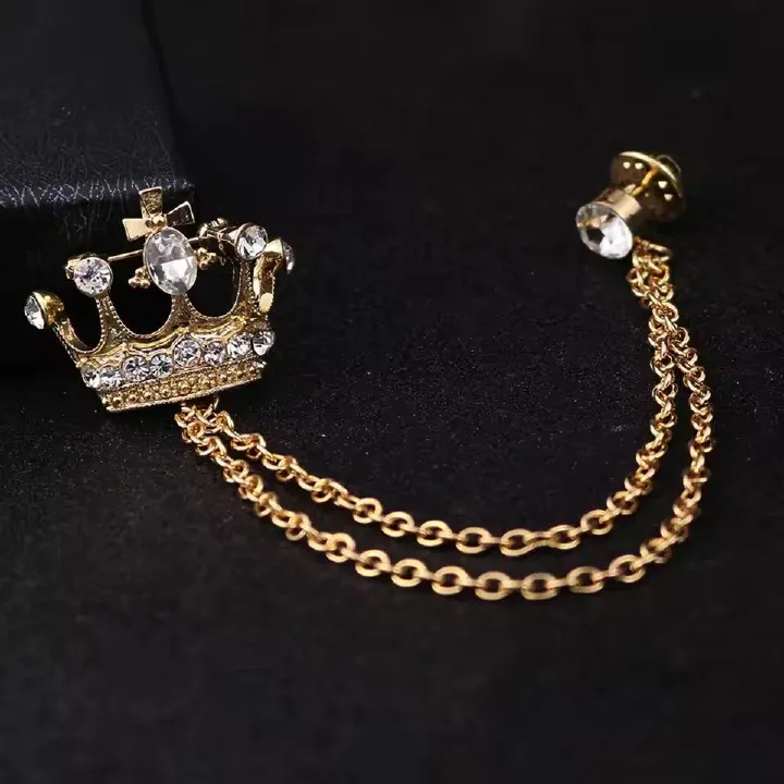 1pc Fashionable Gentleman's Tassel Brooch for Woman and Man, Suit, Shirt, Flap Pin, Retro Wedding Dinner Jewelry Accessories