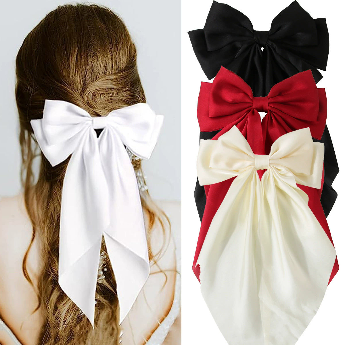 New Bows Hair Clips Bow Barrette Headband for Girl Bow Ribbon Hair Clip