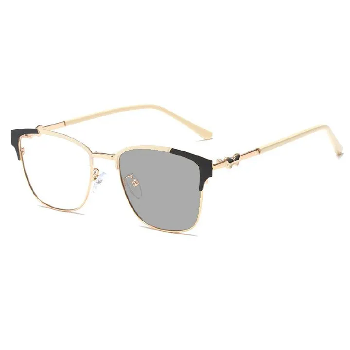 Hot Selling Fashion Metal Anti Blue Light Glasses Frame Luxury Crystal Cat Eye Female Eyeglasses Frames photochromic sunglasses