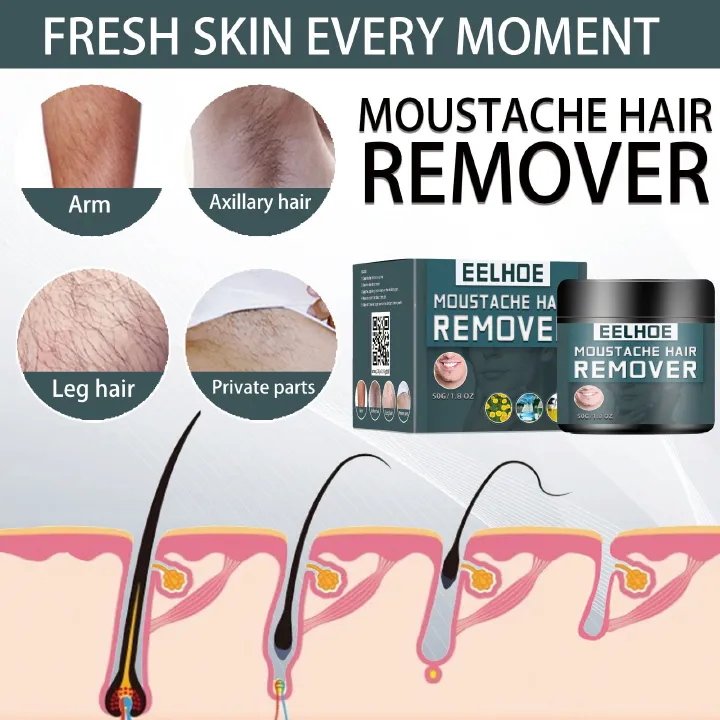 Men's Hair Removal Cream is clean for the body, does not harm the skin, has a gentle facial beard, does not irritate armpits, leg hair, and chest hair