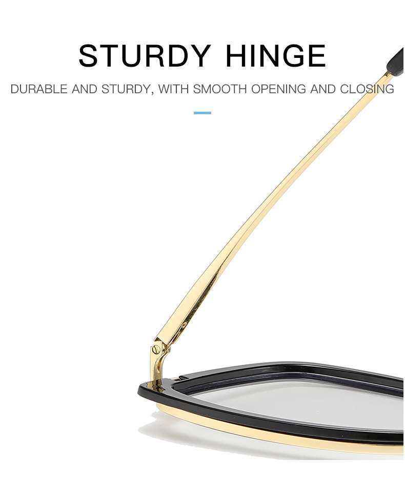 2025 Custom Logo Photo Grey Glasses New Women Optical Blue Light Optical Glasses Metal Cat Eye Photochromic Eyeglasses Frame 1PC