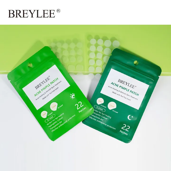 22pcs/1 bag Tea Tree Acne Patch Daily/Night Bean Patch Desalinated 0.1mm Acne Patch 22pcs/1 bag BREYLEE Tea Tree Acne Patch Daily/Night Bean Patch Desalinated 0.1mm Acne Patch