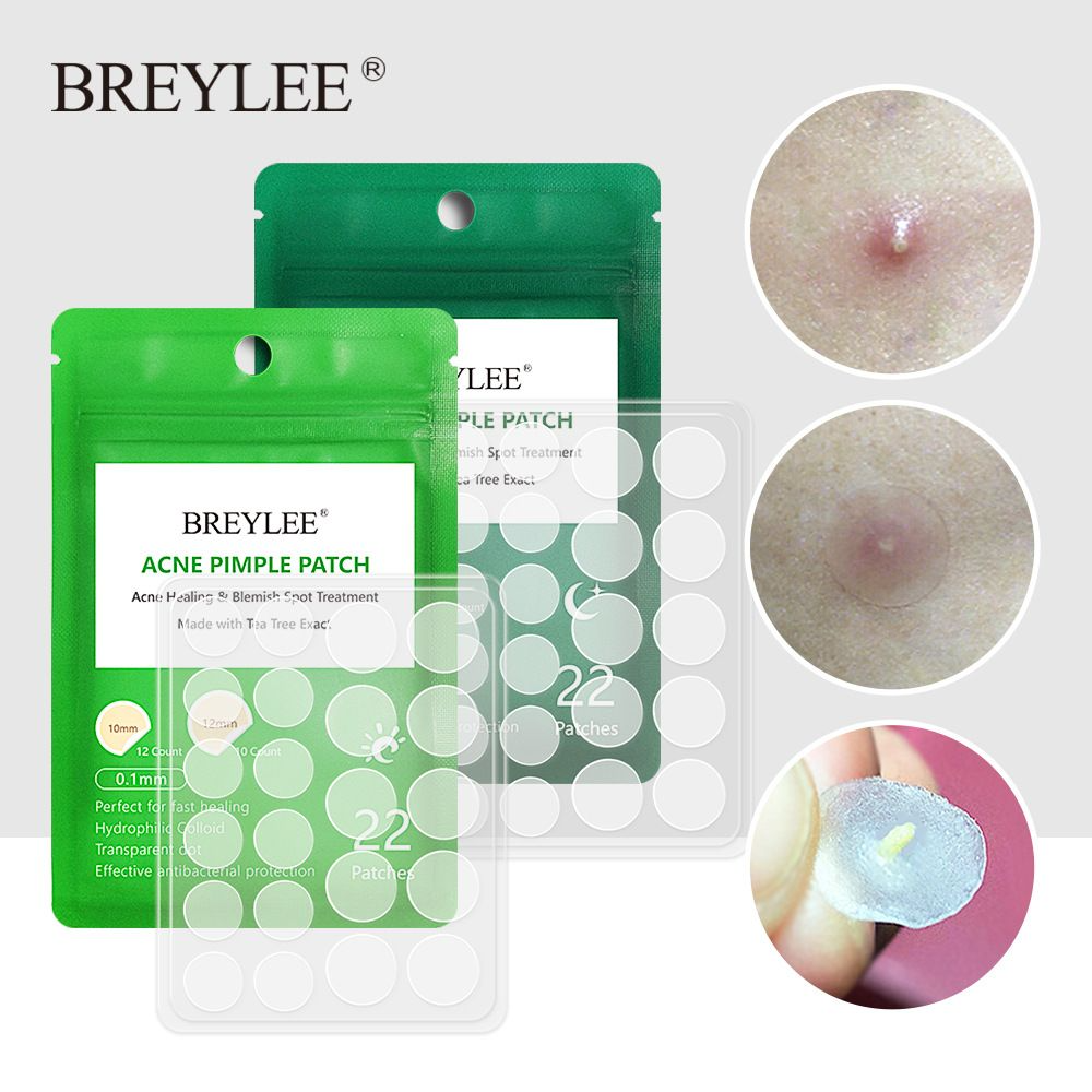 22pcs/1 bag Tea Tree Acne Patch Daily/Night Bean Patch Desalinated 0.1mm Acne Patch 22pcs/1 bag BREYLEE Tea Tree Acne Patch Daily/Night Bean Patch Desalinated 0.1mm Acne Patch
