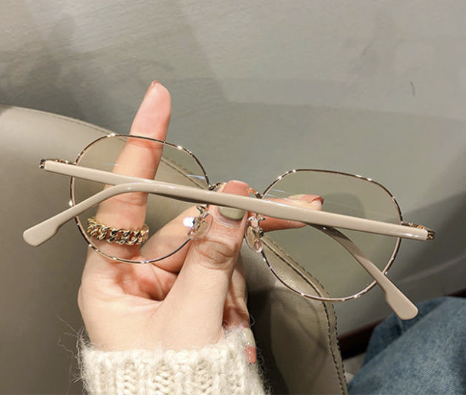 Vintage Blue Ray Blocking Anti-Blue Light Glasses Eye Protection Metal Polygons Eyeglasses Ultralight Computer Goggles Men Women