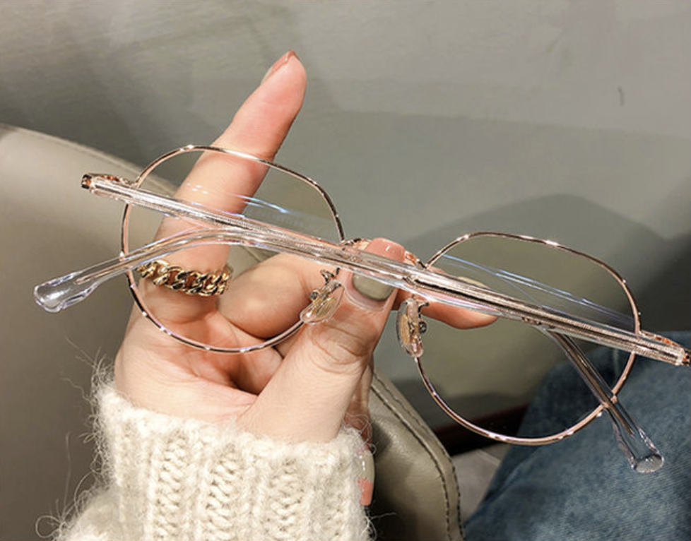 Vintage Blue Ray Blocking Anti-Blue Light Glasses Eye Protection Metal Polygons Eyeglasses Ultralight Computer Goggles Men Women
