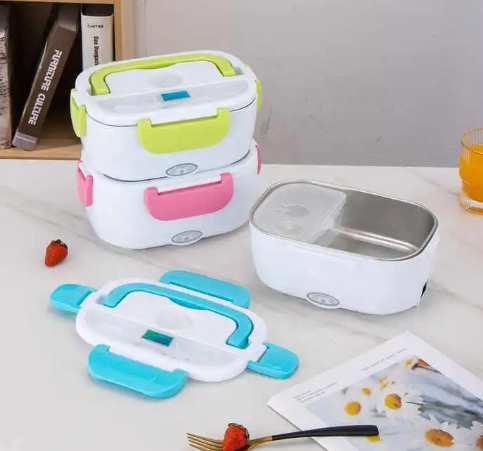 Electric Lunch Box Portable Lunch Dish with Leakproof Lid