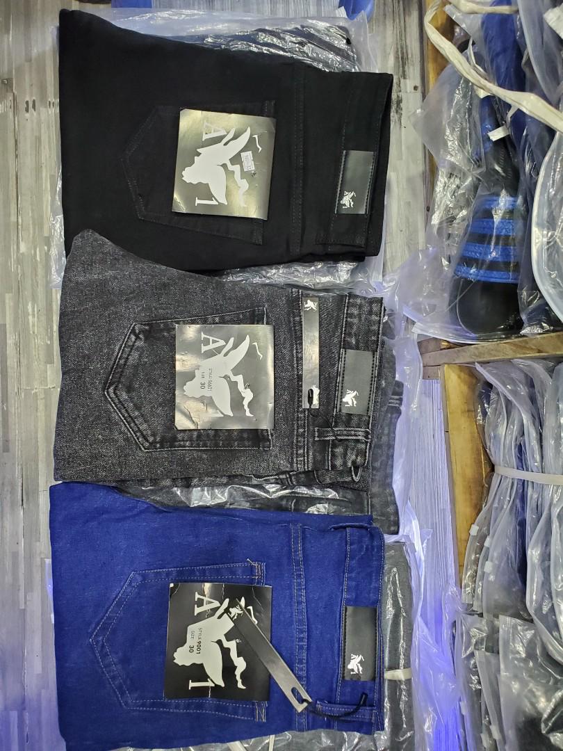 3Pcs Men slim fit jeans trousers ✅This men 3pcs trousers are high end quality and fashionable. They are slightly stretchy and fitting. Durable and suitable in all seasons. They are flexible with any o