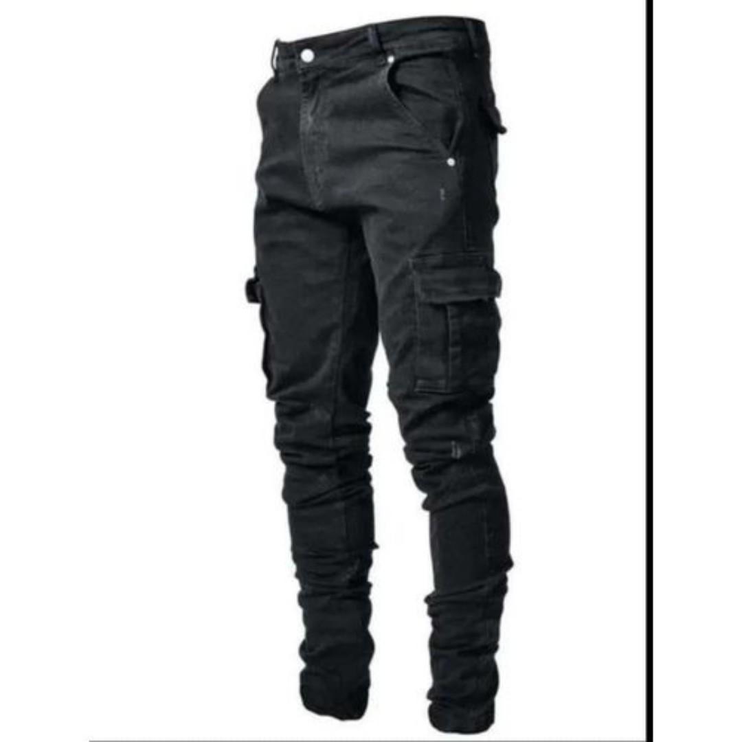 Men slim fit Side pocket jeans trousers ✅This men side pocket trousers is a high end quality with a slightly stretchy slim fitting design. It Is fashionable and durable. Suitable in all seasons and fl