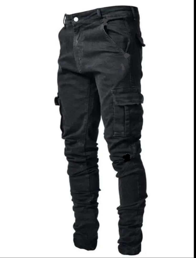 GREY MEN SIDE POCKET JEANS TROUSER ✅This men jeans trouser is a high end quality and slightly stretchy, it is durable and fashionable. It's a hard material jeans marking it's durability. It is flexibl