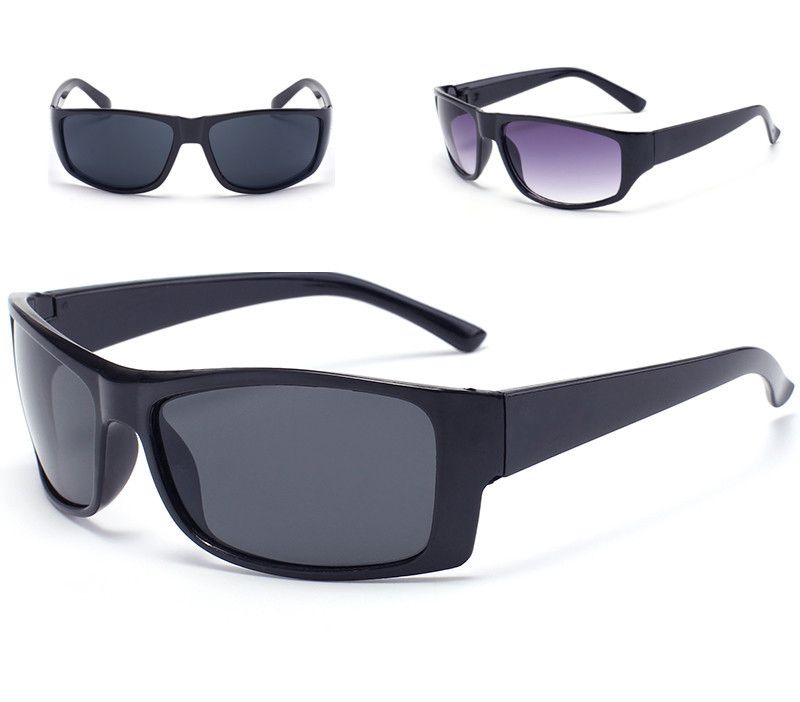 This is a pair of sunglasses that focuses on being sturdy and durable, promoting "unbreakable". With a wide - leg design, overall black, it belongs to polarized sunglasses。