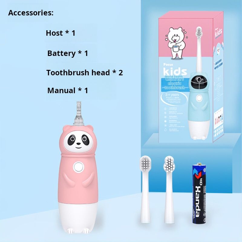 Children's Electric Toothbrush, 2 - 12 Years Old, Cartoon - Shaped, Cute Design, Pink and Blue Colors, Oral Hygiene, Growth Journey, Battery - Operated Toothbrush