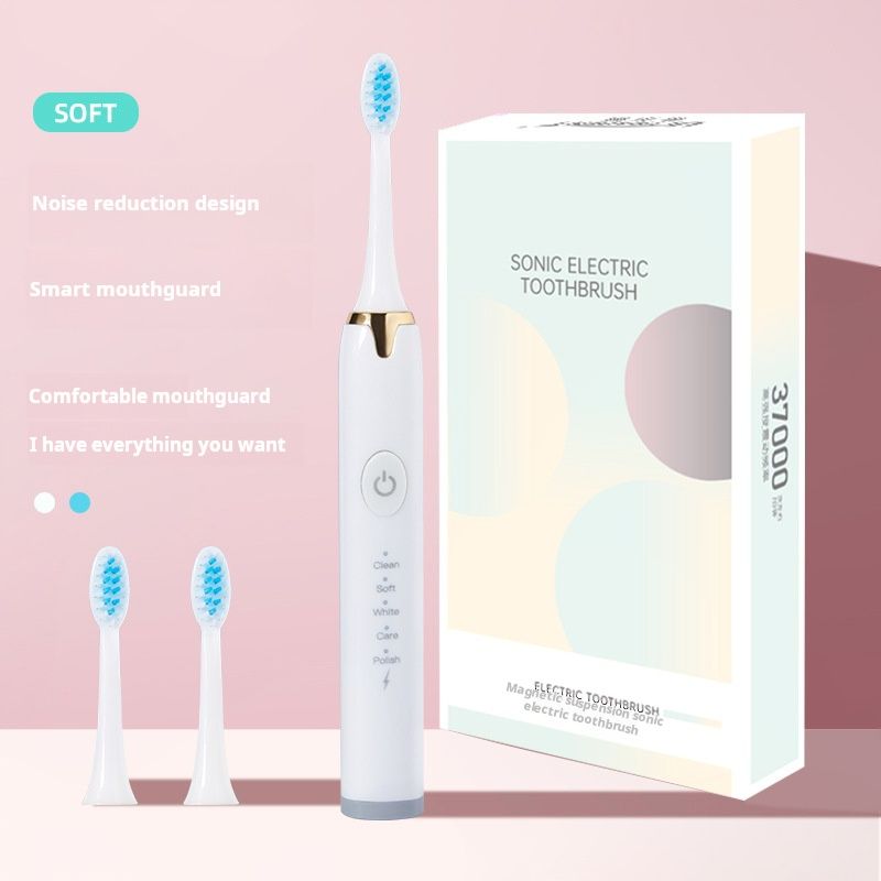 updated version,Sonic Electric Toothbrush, Soft Bristles, Noise Reduction Design, Smart Mouthguard, Comfortable to Use, Multiple Modes (Clean/Soft/White/Glow), 37000 Vibrations per Minute,