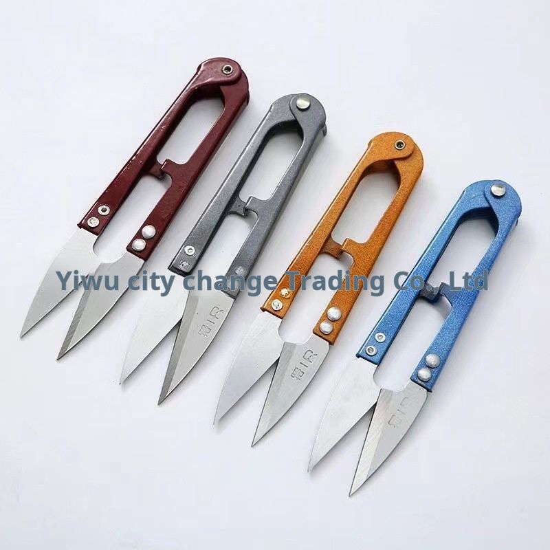 Six sets of small scissors, Multi - colored Handles, Sharp Blades, Utility Scissors, Household Scissors, Cutting Tools, Hand - held Tools