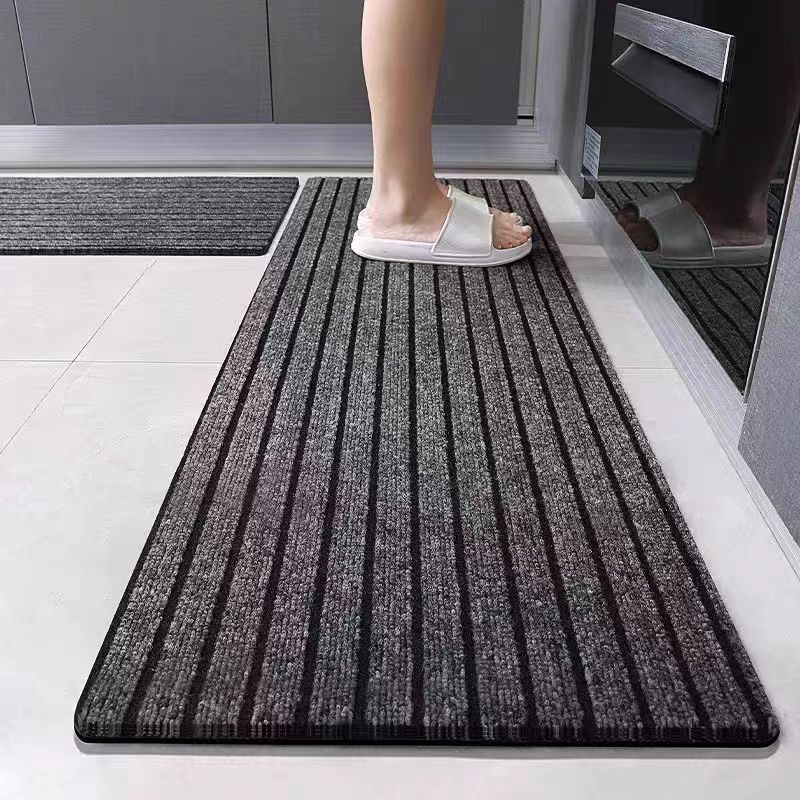 50X80CM  Long - strip floor mat, featuring a modern striped design. Made of durable material, suitable for home entrances or kitchen areas. Provides anti - slip protection,