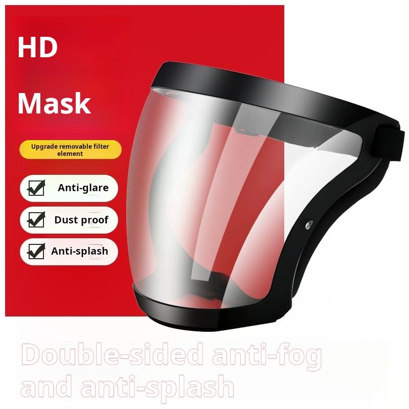High - definition Protective Face Shield, Upgraded Removable Filter Element, Anti - glare Function to Reduce Eye Discomfort, Anti - dust Feature Blocks Particles, Anti - splash Design Prevents Liquid/
