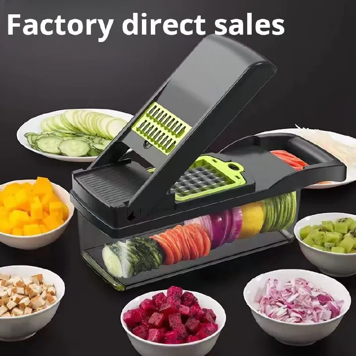 This multi - functional vegetable cutter is a must - have for home kitchens. It can slice, shred, and dice various vegetables like potatoes, cucumbers, and onions. With a durable build