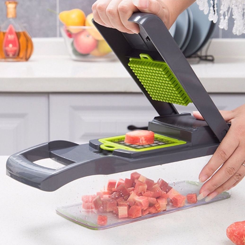 This multi - functional vegetable cutter is a must - have for home kitchens. It can slice, shred, and dice various vegetables like potatoes, cucumbers, and onions. With a durable build