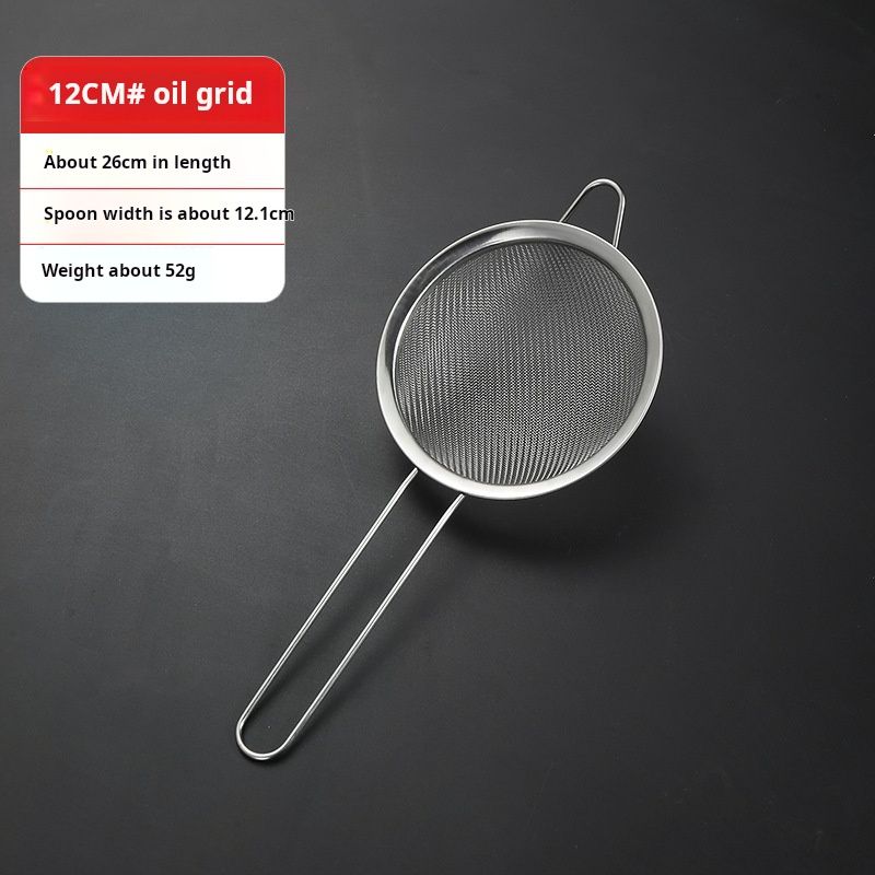 Stainless - steel skimmers, strainers, thickened, for household use, kitchen utensils. They can be used for lifting noodles and vermicelli, filtering soy milk and juice.