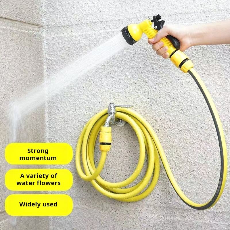 Household high - pressure water gun, car - washing water gun, flower and vegetable watering spray head, pressurization function, multiple water spray patterns, explosion - proof water hose, wide range