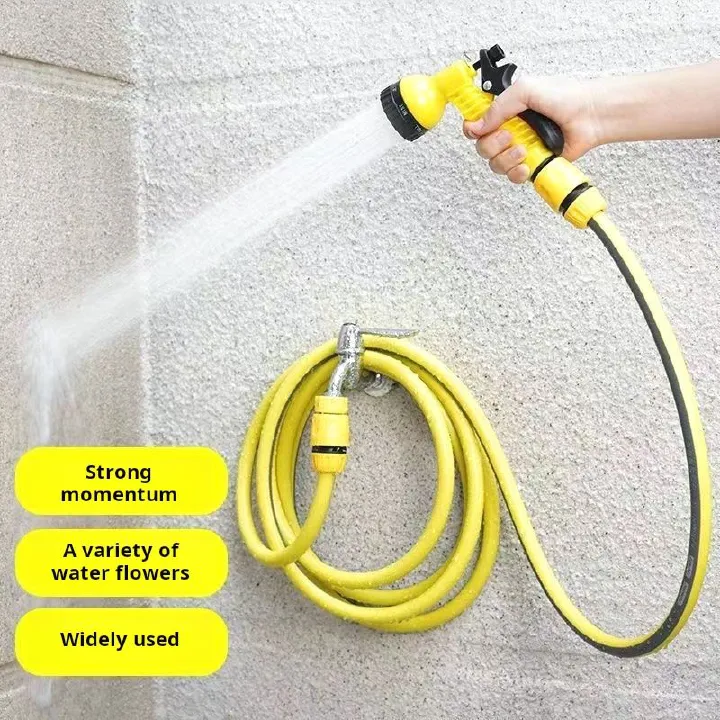Household high - pressure water gun, car - washing water gun, flower and vegetable watering spray head, pressurization function, multiple water spray patterns, explosion - proof water hose, wide range