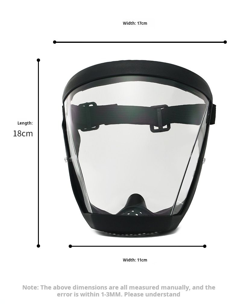 High - definition Protective Face Shield, Upgraded Removable Filter Element, Anti - glare Function to Reduce Eye Discomfort, Anti - dust Feature Blocks Particles, Anti - splash Design Prevents Liquid/