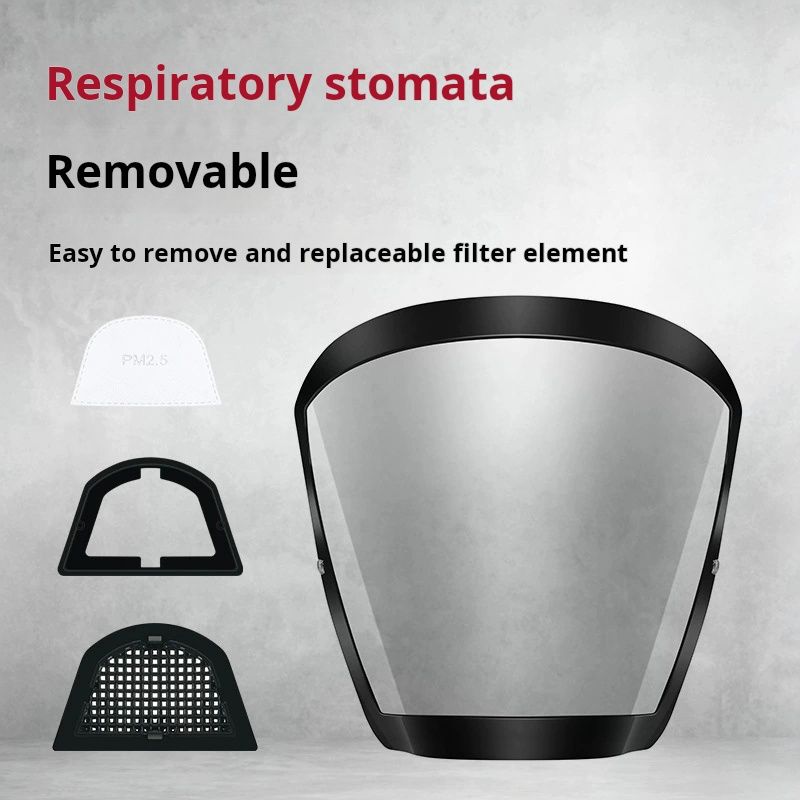 High - definition Protective Face Shield, Upgraded Removable Filter Element, Anti - glare Function to Reduce Eye Discomfort, Anti - dust Feature Blocks Particles, Anti - splash Design Prevents Liquid/