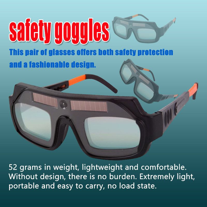 automatic variable - shade welding goggles. It has UV - protection function and can effectively block intense light and arc light generated during welding, safeguarding welders' eyes from harm。
