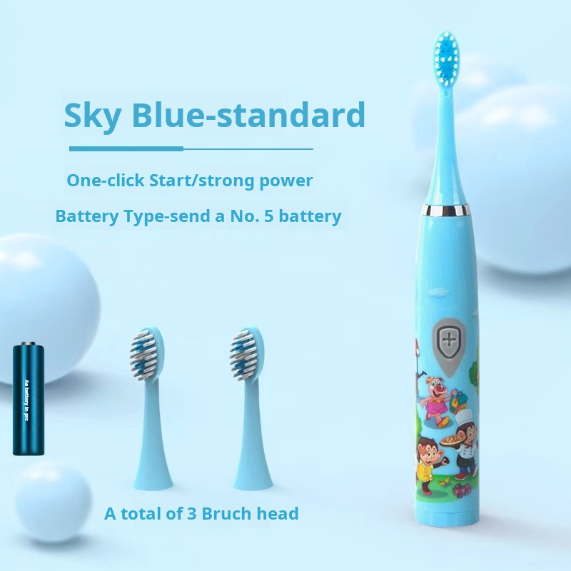 Innovative Nursing Electric Toothbrush, Red Color, 4 Smart Cleaning Modes (Clean/Polish/White/GumCare), Suitable for Children and Babies, Gentle Vibration Frequency, One - click Switch - off, Cartoon