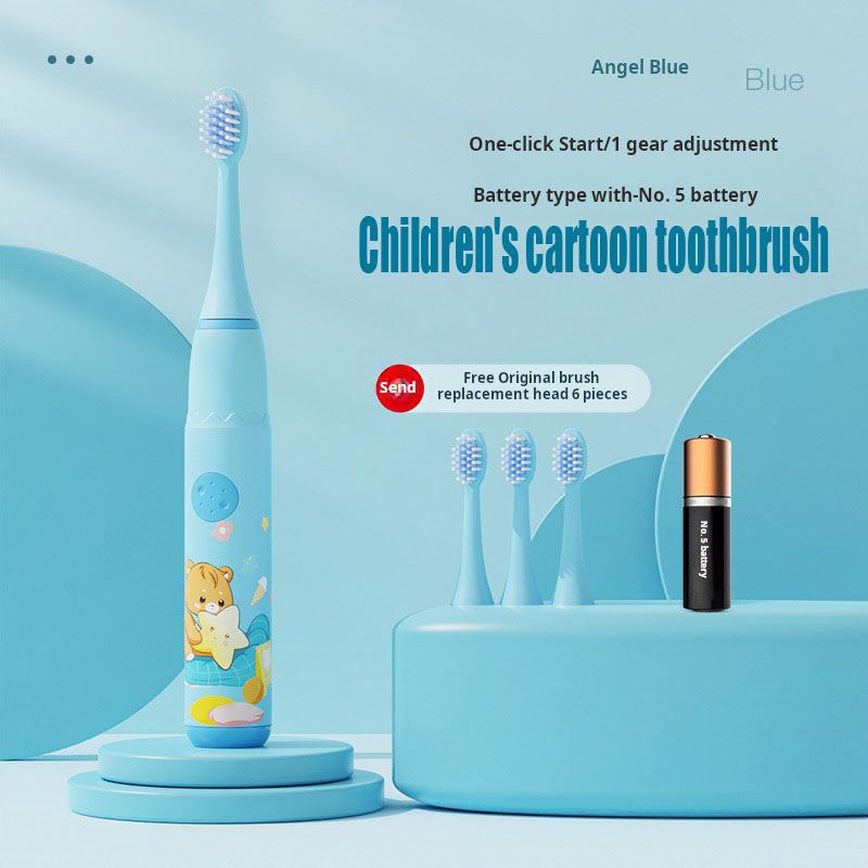 Innovative Nursing Electric Toothbrush, Red Color, 4 Smart Cleaning Modes (Clean/Polish/White/GumCare), Suitable for Children and Babies, Gentle Vibration Frequency, One - click Switch - off, Cartoon