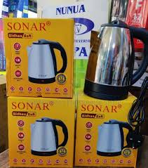 Sonar Stainless Steel 1.8Ltr Electric Kettle,1.5m Power Cord,1500W Fast Boil