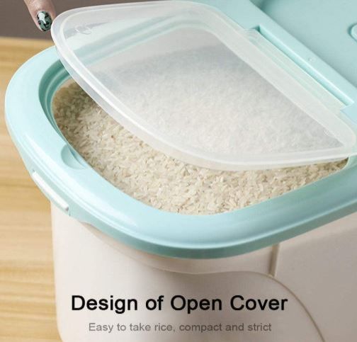 Basage Rice Storage Container, 10KG/22Lbs /5kg Airtight Rice Sealed Box with BPA Free Plastic and Insert-Proof Box, Dry Food Storage Containers Pink