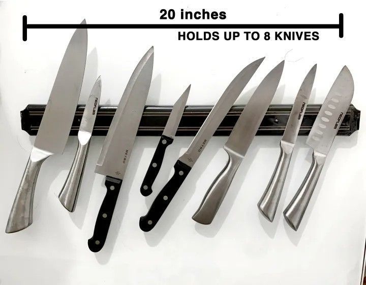 55cm Kitchen Magnet Knife Holder Knife Rack Organizer, Declutter utensils organizer, Knife magnetic holder, steel declutter magnetic rack, magnetic organizer Wall Mounted With Screws