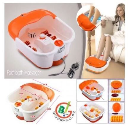 Electric Foot Bath Massager For Spa/home, Foot Bath Massage with Bubbles , Electric Heated Bath, Automatic Massage Rollers, Vibration, Bubbles