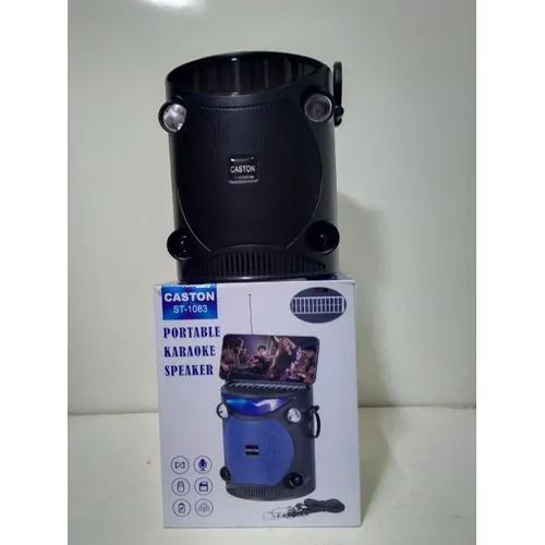 Caston ST-1083 Portable Karaoke Bluetooth Speaker -3D Surround Sound Mode, Stereo Sound Mode, Smart Sound Mode, Solar, Built-In Microphone, Waterproof, USB/TF/AUX Support -Speakers