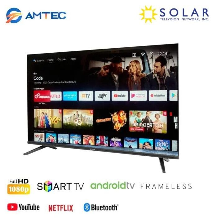 Amtec 32 Inch Smart Android TV AC Frameless with Bluetooth, YouTube & Netflix