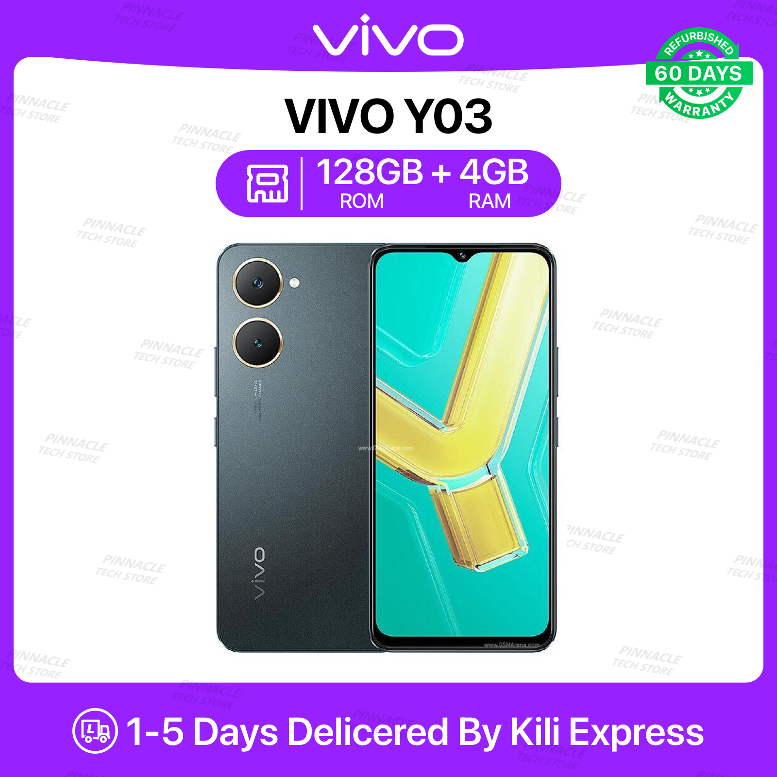 [Super Brand] Brand New Vivo Y03 128GB ROM 4GB RAM 6.56" 5000mAh 13MP
+5MP Camera  Android Smartphones/Mobile phones