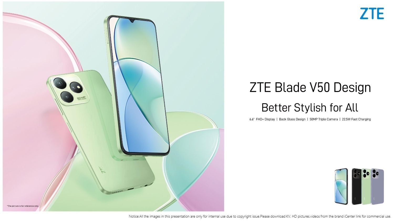ZTE V50D 4GB RAM 256GB ROM 6.6'' 5000mAh 8MP+50MP Camera(Dual Sim) Android Smartphones/ Mobile phones