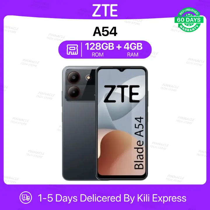 ZTE A54 4GB RAM + 128GB ROM 6.6" Display 5000mAh Battery 5MP+13MP Camera (Dual SIM) Android Smartphones/Mobile Phones