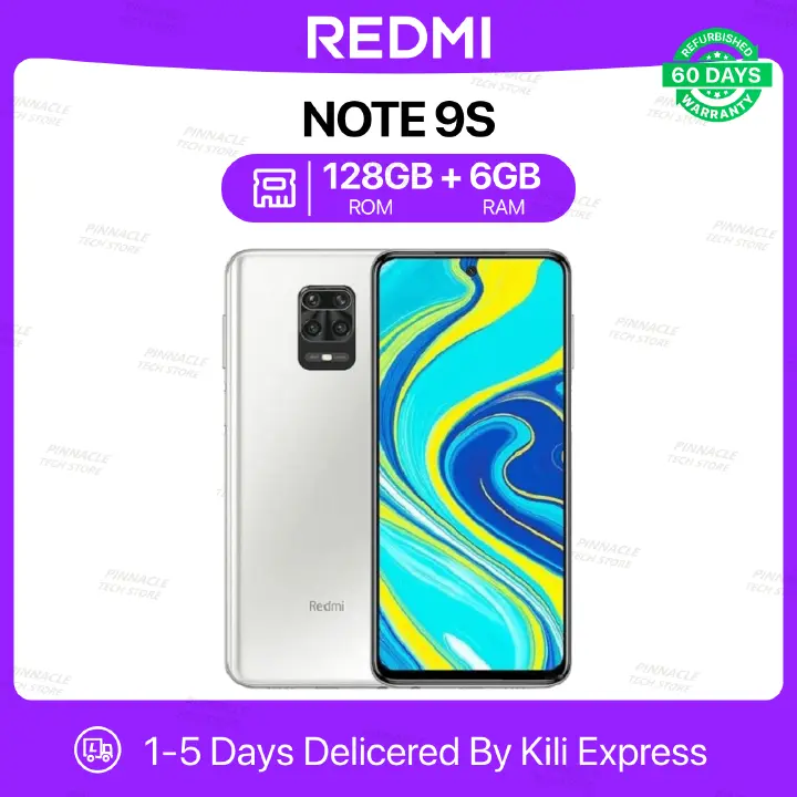 Refurbished Redmi Note 9S 6GB RAM 128GB ROM 6.67'' 5020mAh 16MP+48MP Camera(Dual Sim) Android Smartphones/ Mobile phones