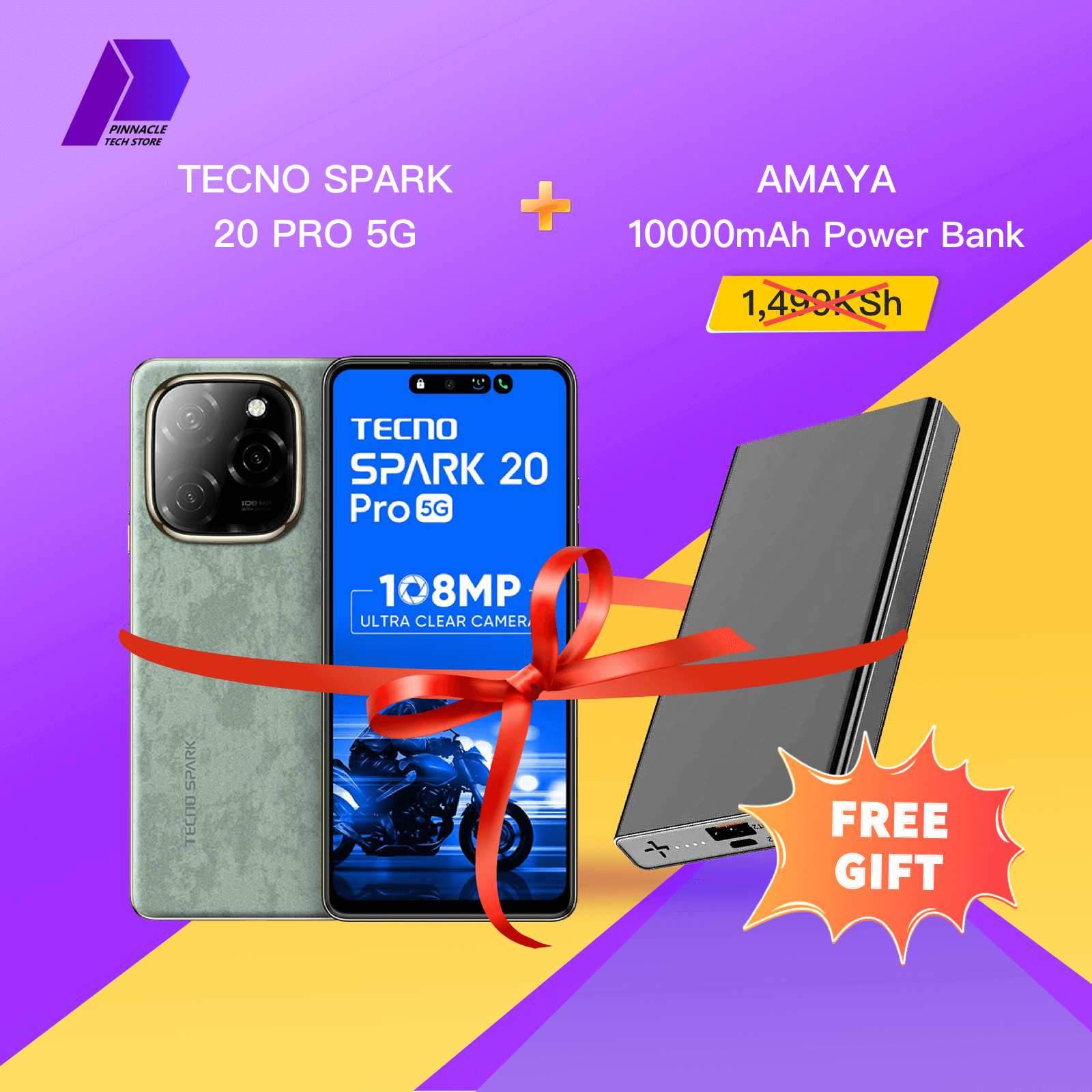 Refurbished Tecno Spark 20 Pro 5G 8GB RAM 256 ROM 6.78'' 32MP+108MP Camera 5000mAh (Dual SIM) Android Smartphones/ Mobile Phones