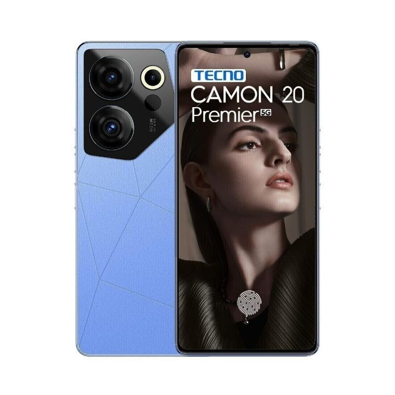Refurbished Tecno CAMON 20 Premier 5G  512GB ROM 8GB RAM 6.67" HD+ 120HZ Refresh Rate Screen 5000mAh Phones Dual SIM 5G Network 108MP AI Camera Smart Phones