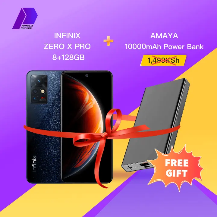 Refurbished Infinix Zero X Pro 8GB RAM+ 128GB ROM 6.67'' Screen 4500mAh Battery 108MP+16MP Camera Mobile Phones/ Smartphones + Free Powerbank