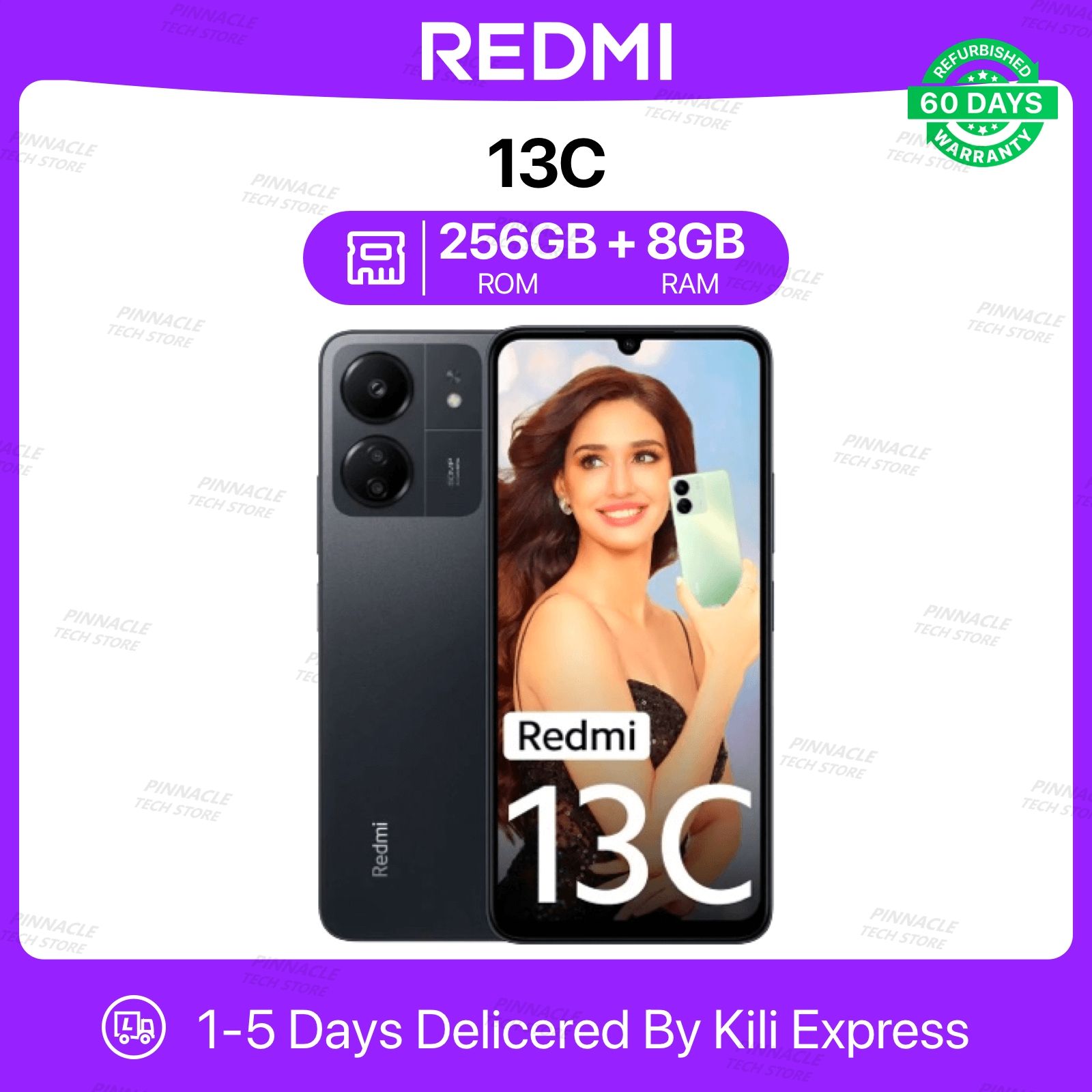 Refurbished Redmi 13C 8GB RAM 256GB ROM 6.74'' 5000mAh 50MP+8MP Camera(Dual Sim) Android Smartphones/ Mobile phones