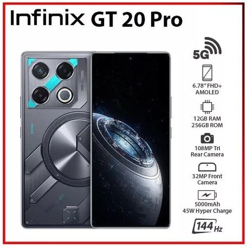 Refurbished Infinix GT 10 Pro 8GB RAM+ 128GB ROM 6.67'' Screen 5000mAh Battery 108MP+32MP Camera Mobile Phones/ Smartphones