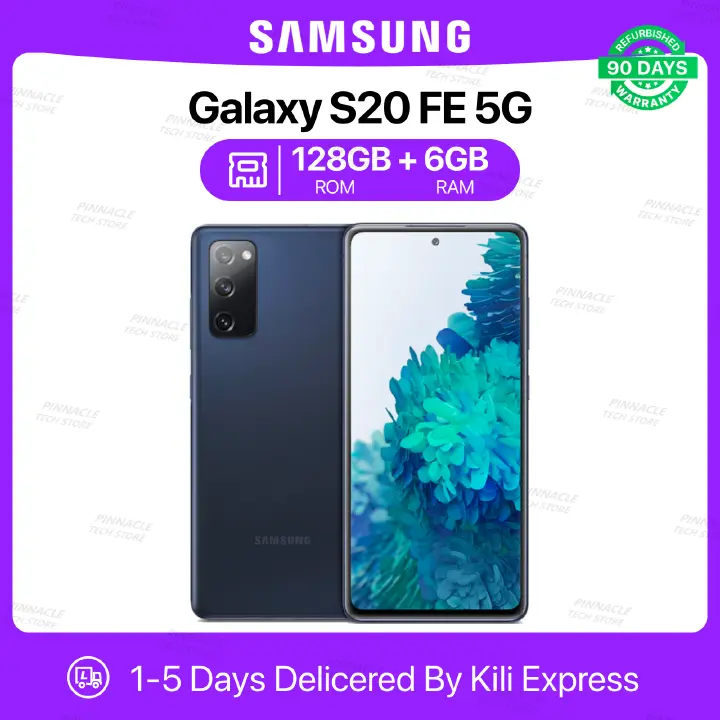 Refurbished Samsung Galaxy S20 FE 5G 6GB RAM 128GB ROM 6.5'' Screen  4500mAh Battery 32MP+12MP Camera (Dual SIM) Android Smartphones/Mobile phones
